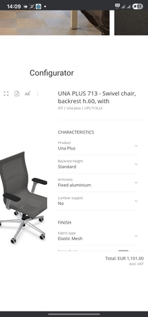 Jeddah, Furniture, SAR 500,  Una Plus Swivel Office Chair (Original Price +4000 SAR)