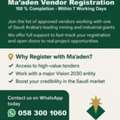 Ma&rsquo;aden Vendor Registration Services 100% Completion &mdash; Within 7 Working Days