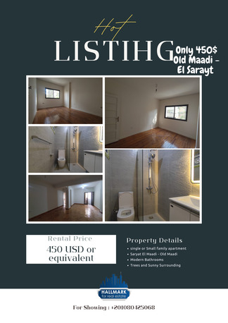 Maadi, Apartments/Houses, EGP 22000/month,  2 BR,  Two Bedrooms In Sarayat Maadi With Kitchen