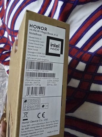 Al Khobar Al Shamalia, Computers, SAR 2100,  Honor MagicBook X14 2025 512gb 16gb Ram Box Packed Sealed Pack 13th Gen