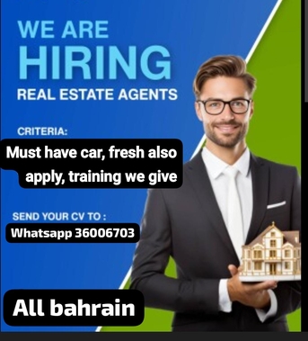 Hidd, Jobs, Job Vacancy Only For Real Estate Agent