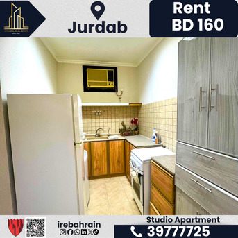 Manama, Apartments/Houses, BHD 160/month,  Furnished,  Studio,  Semi-Furnished Studio Apartment For Rent &ndash; Jurdab &ndash; BD 160/- (EWA Included)