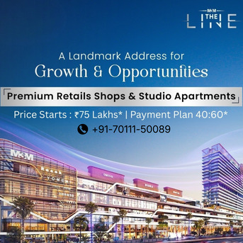 Lucknow, Shops, INR 7500000,  200 Sq. Feet,  M3M The Line Sector 72 Noida | Commercial Shops & Food Court For Sale