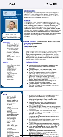 Jeddah, Job Seekers, CFO/Internal Auditor/Managing Director/ COO (Chief Operating Officer)