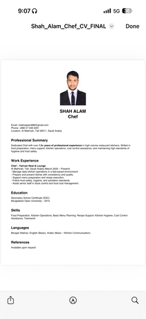 Jeddah, Job Seekers, Chief All Cooking