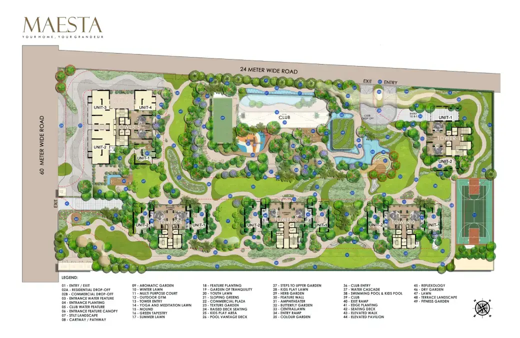 Noida, Real Estate For Sale, INR 24500000,  3 BR,  1720 Sq. Feet,  Crc Maesta Spacious 3 BHK Apartments: Features And Specifications