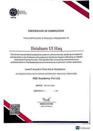 Riyadh, Job Seekers, Immediately Available To Join SAFETY OFFICER | HSE OFFICER