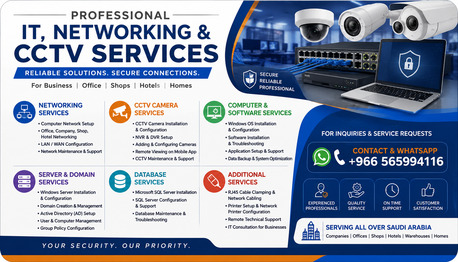 Dammam, Computer, Professional IT, Networking & CCTV Services In Dammam | Server, Domain & Technical S