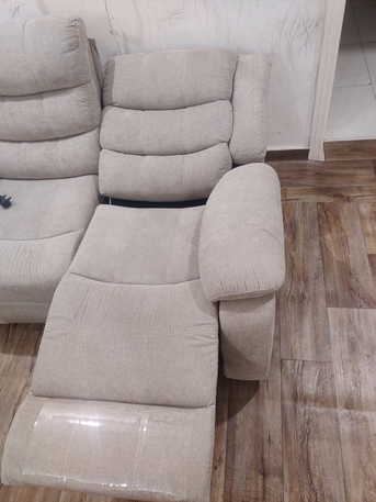 Jeddah, Furniture, SAR 1350,  2 Seater Fabric Recliner Sofa + Sofa Cover