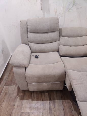 Jeddah, Furniture, SAR 1350,  2 Seater Fabric Recliner Sofa + Sofa Cover
