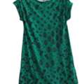 Chic Green Print Jersey A Line Dress For Any Occasion