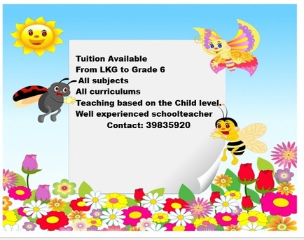 Tubli, General, 📚📚Tuition Available From LKG To Grade 6 Training For School Admissions 📞 39835920📚📚