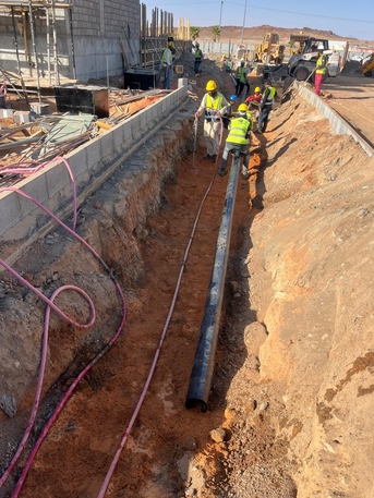 Riyadh, Construction, HDPE Pipe Joint Work