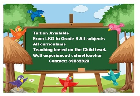 Tubli, Lessons Offered, 🍄🍄Tuition Available From LKG To Grade 6 Training For School Admissions📞3983 5920🍄🍄