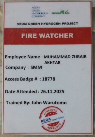 Riyadh, Job Seekers, Fire Watcher/Hole Watcher Available, With Neom Green Hydrogen Project Experience