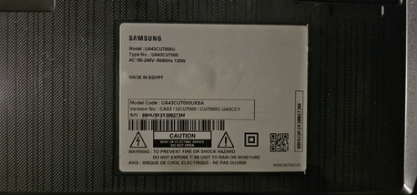 Al Hamra, Electronics, SAR 550,  Samsung 43-inch Crystal UHD 4K Smart TV