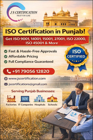 Punjab, Businesses For Sale, ISO Certification In Punjab