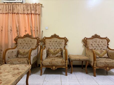Al Shemaysi, Furniture, WOODEN SOFA SETS 9PCS/DINING TABLE &CUPBOARD FOR SALE