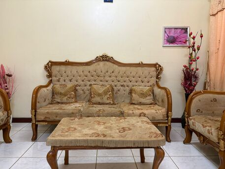 Al Shemaysi, Furniture, WOODEN SOFA SETS 9PCS/DINING TABLE &CUPBOARD FOR SALE