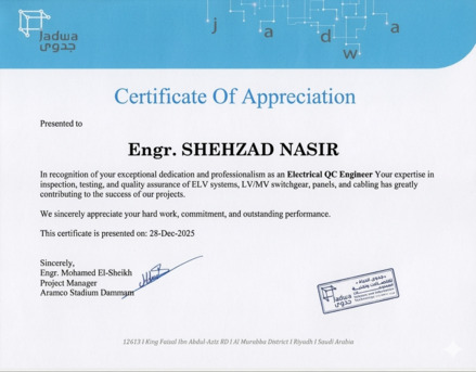 Riyadh, Job Seekers, Electrical QC Engineer
