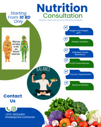 Manama, Medical, Weight Loss  Nutrition Consultant & Dietplan (Online)