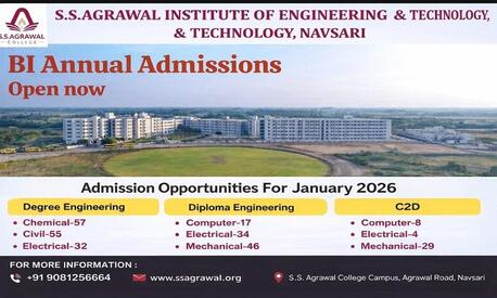 Ahmedabad, Education, BI Annual Admissions 2026 Open: Engineering Courses Navsari
