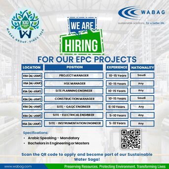 Riyadh, Jobs, Multiple Vacancies For Al-Jouf Project