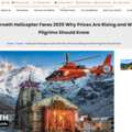 Kedarnath Helicopter Fares 2025 Explained For Pilgrims