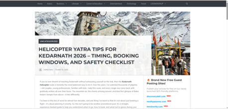 Mumbai, Travel, Essential Helicopter Yatra Tips For Kedarnath 2026
