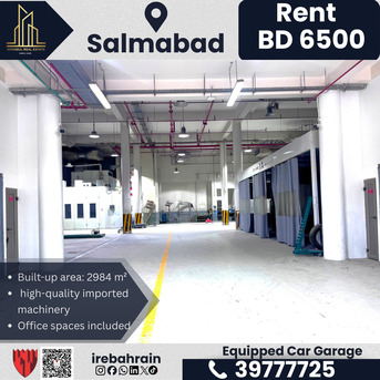 Salmabad, Warehouses, BHD 6500,  2984 Sq. Meter,  Ready-to-Move Car Garage With Equipment For Rent &ndash; Salmabad &ndash; BD 6,500/-