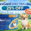 USD 40,  Nexgard Spectra For Dogs - Best Flea & Tick Prevention With 25% OFF