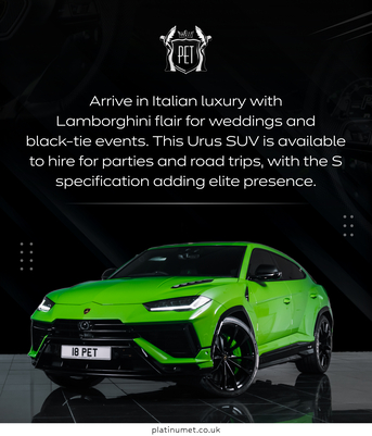 London, Automotive, Luxury Lamborghini Urus Available For Hire