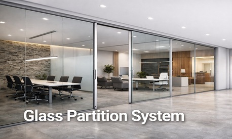 Ahmedabad, Furniture, Modern Glass Partition System For Stylish Interiors