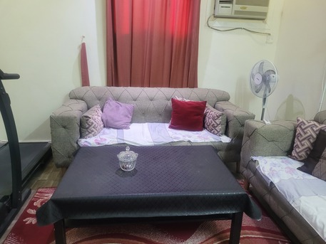 Al Andalus, Furniture, SAR 650,  07 Seater Sofa Set Heav Wood Gray Color