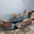 SAR 350,  Glass Dining Table With 6 Chairs
