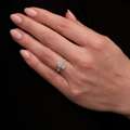 GBP 2950,  2ct Radiant Cut Marquise Band Lab Grown Diamond Engagement Rings.