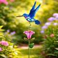 USD 22,  Shop Stunning Hummingbird Hand-Painted Yard Art In USA | Iron Owl