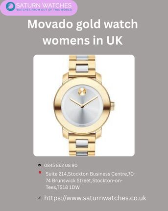 London, Fashion & Design, Movado Gold Watch Womens In UK