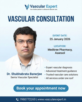 Kolkata, Health, Vascular Consultation By Senior Vascular Specialist In Asansol | Dr. Shubhabrata Banerjee