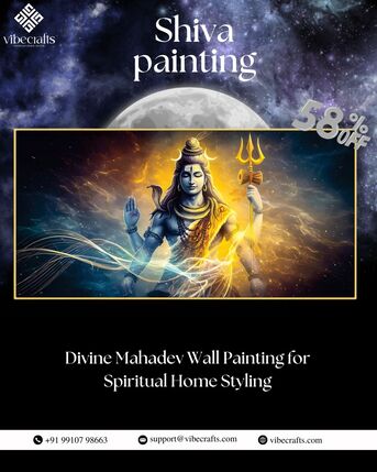 Mumbai, Furniture, INR 2699,  Powerful Shiva Paintings That Elevate Your Space &ndash; Vibecrafts