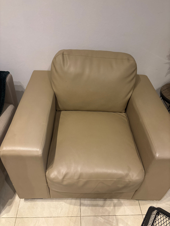 Al Aziziyyah, Furniture, SAR 650,  2 Seater And 2 Single Leather Seater Sofa