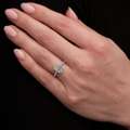 GBP 3000,  2ct Radiant Floating 3D Setting Lab Grown Diamond Engagement Rings.