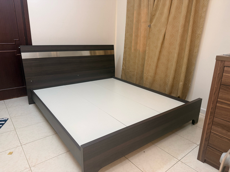 Khobar, Furniture, SAR 600,  Home Center Bed+Mattress+side Table For Sale