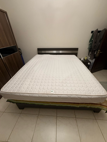 Khobar, Furniture, SAR 600,  Home Center Bed+Mattress+side Table For Sale