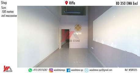 Riffa, Shops, BHD 350,  100 Sq. Meter,  Shop, Riffa - BD 350 Excl WSRF025