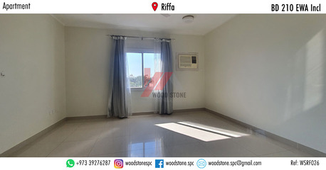 Riffa, Apartments/Houses, BHD 210/month,  1 BR,  80 Sq. Meter,  Semi-Furnished 1 Bedroom Apartment, Riffa - BD 210 Incl WSRF026