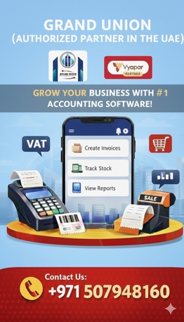 Dubai, ERP, Grand Union - Authorized Vyapar Software Partner In The UAE