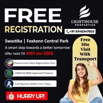 Hyderabad, Residential Plots, INR 21000,  296 Sq. Yard,  HMDA & RERA Approved Open Plots/Independent House