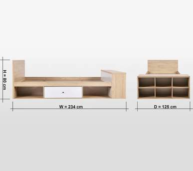 Jubail, Furniture, SAR 700,  Home Center Bed With Mattress For Sale