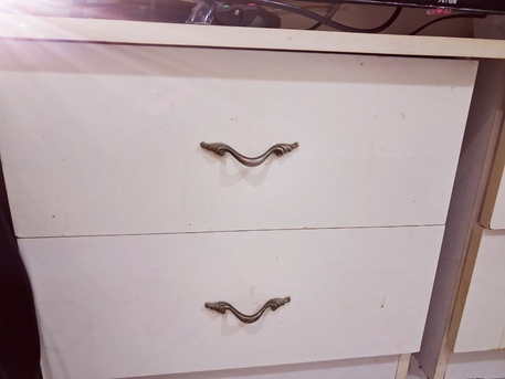 Jeddah, Furniture, SAR 150,  2 White Bedside Tables